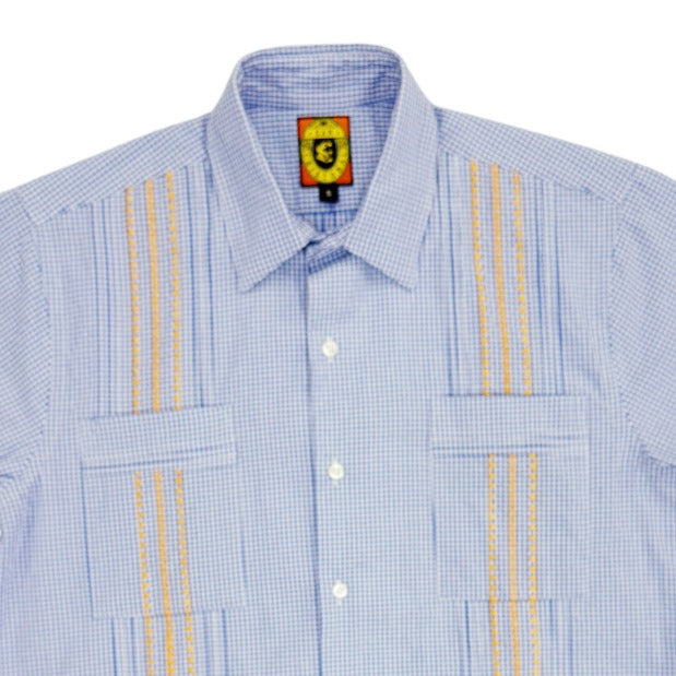 Cartagena Classic Guayabera - Blue & Orange Cartagena Classic Guayabera - Blue & Orange