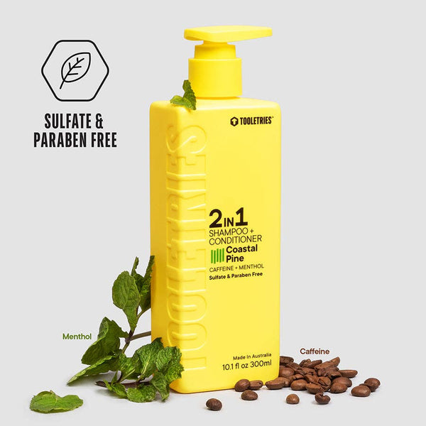 2-in-1 Men’s Shampoo & Conditioner – Coastal Pine | Caffeine