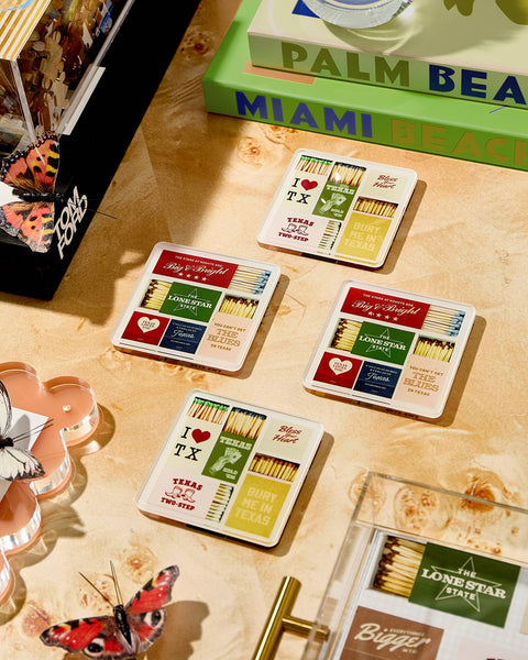 Texas Matchbook Coasters