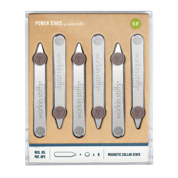 2.5" Power Stays Magnetic Collar Stays - 3 Pair - INACTIVE
