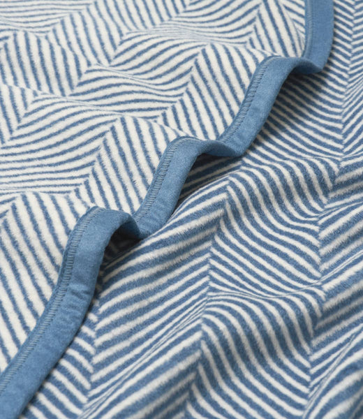 Harborview Herringbone Cornflower Blanket