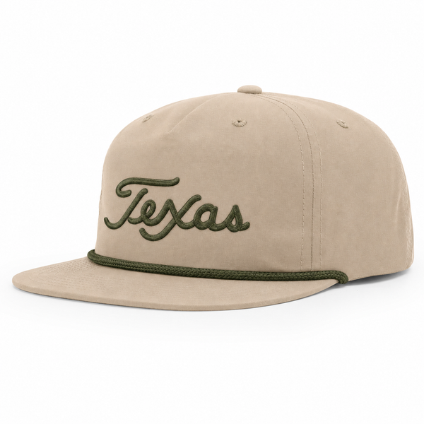 Texas Script Rope Hat - Sand Dune/Loden Green