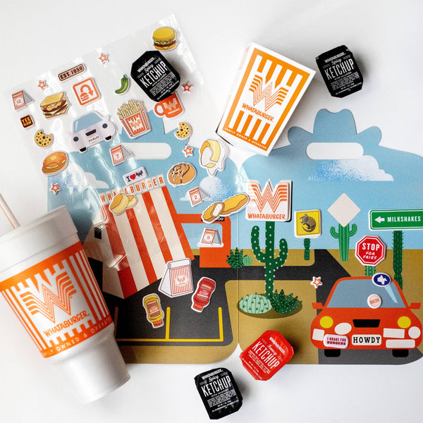 Little Foodies Reusable Sticker Play Set (Whataburger)