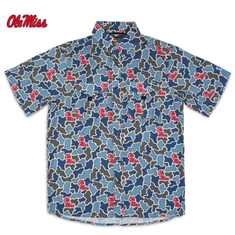 Ole Miss Lyndon Polo - Gulf Blue