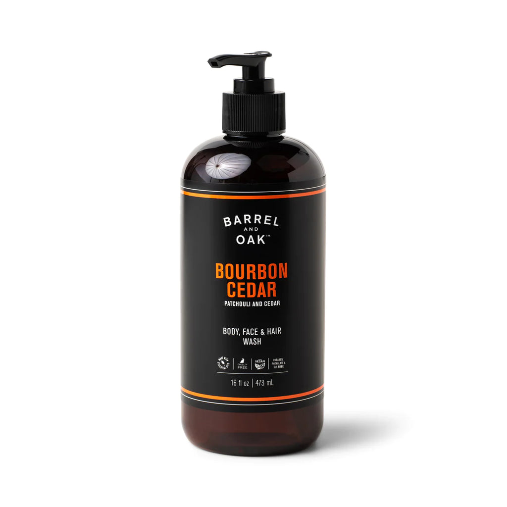 Hair, Face, and Body All-In-One Wash - Bourbon Cedar Hair, Face, and Body All-In-One Wash - Bourbon Cedar