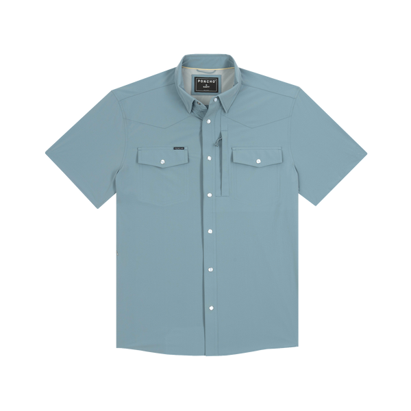 The Biscayne Western Tuff-Thread Short Sleeve - Hazy Blue