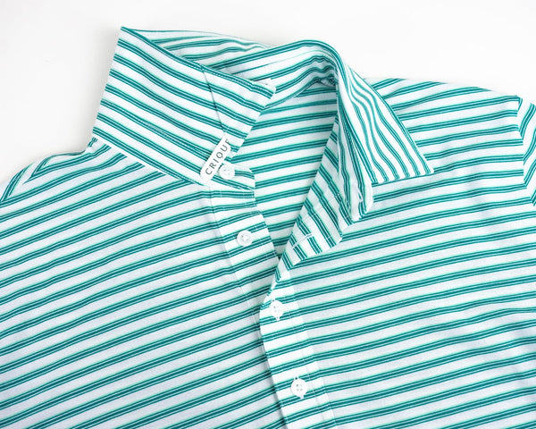 Performance Range Polo - Davis Stripe White