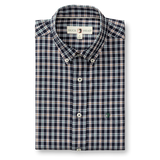 Moseley Plaid Performance Poplin Sport Shirt - Maritime Blue