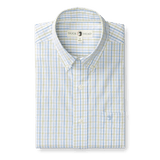 Gaston Plaid Performance Poplin Sport Shirt -Pear Green