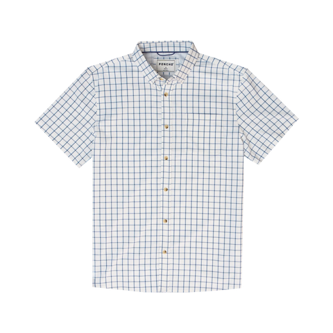 The Elbow Cay Ultra-Lite Short Sleeve - Double Blue Plaid