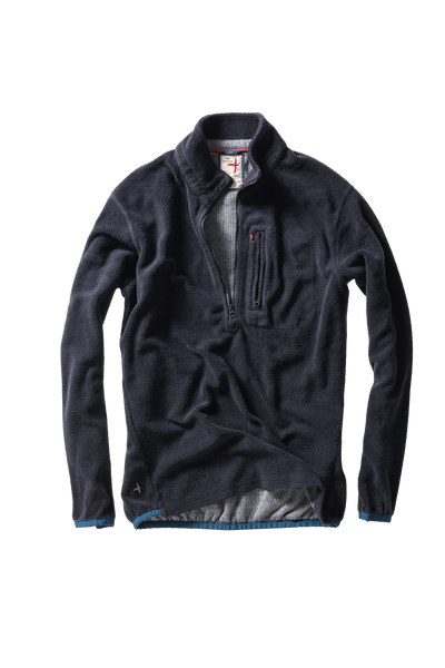 Sheared Fleece Half-Zip - Dk Navy