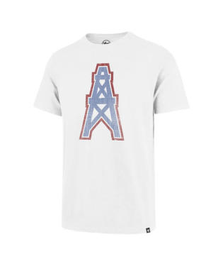 Houston Oilers NFL Historic Grit Scrum Tee - White Houston Oilers NFL Historic Grit Scrum Tee - White