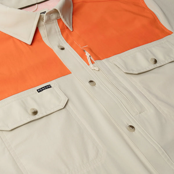 The Hebbronville Original Tuff-Thread Long Sleeve - Tan with Blaze Patch