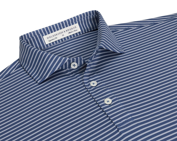The Dover Polo - Pacific Blue & White