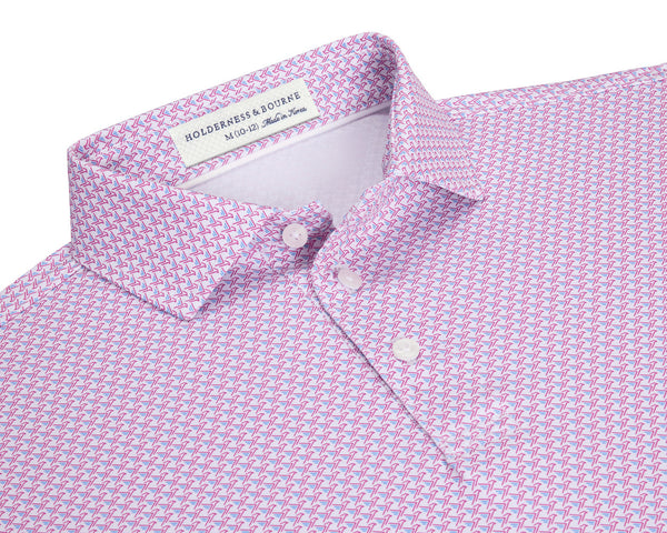 The Justice Boys Polo - Horizon Blue & Cabernet