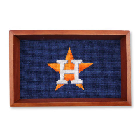 Houston Astros Cooperstown Needlepoint Luggage Tag