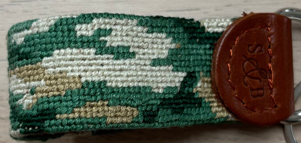 Original Camo Needlepoint Key Fob Original Camo Needlepoint Key Fob