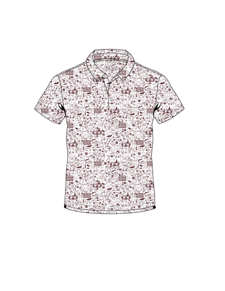 Texas A&M Tailgater Polo- Maroon