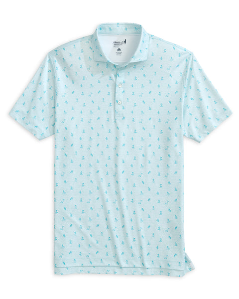 Monkey Business Printed Performance Polo - Barracuda