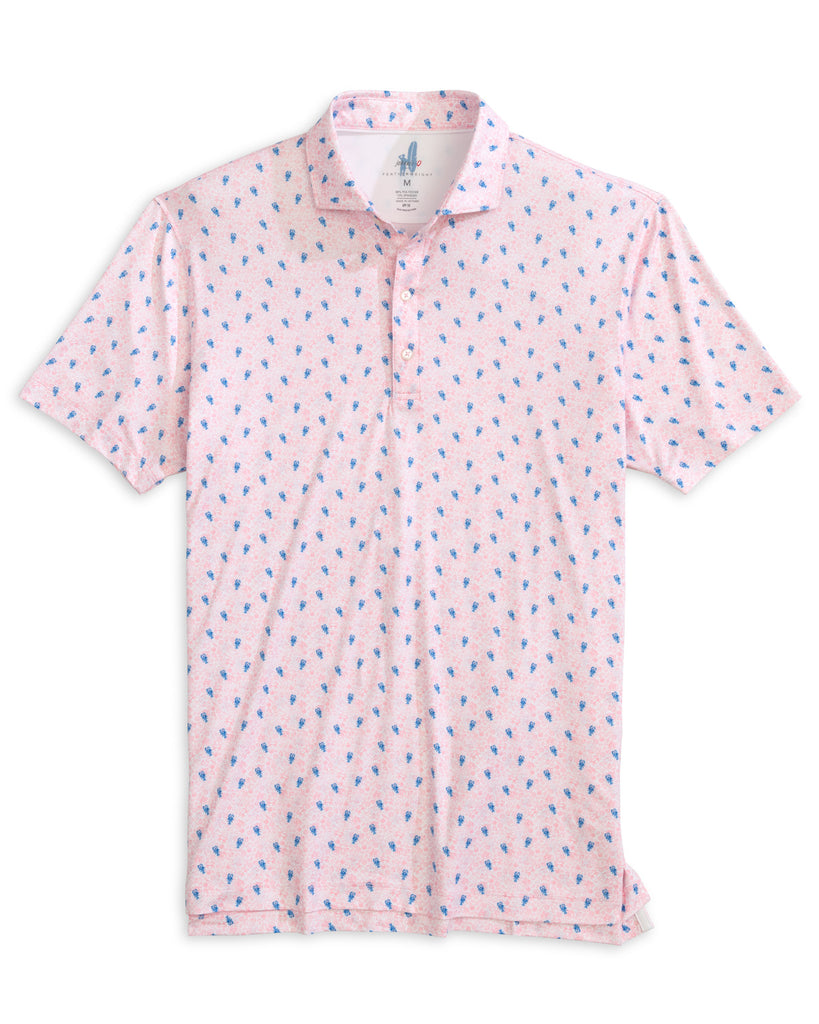 Low Country Printed Featherweight Performance Polo - Azalea Low Country Printed Featherweight Performance Polo - Azalea
