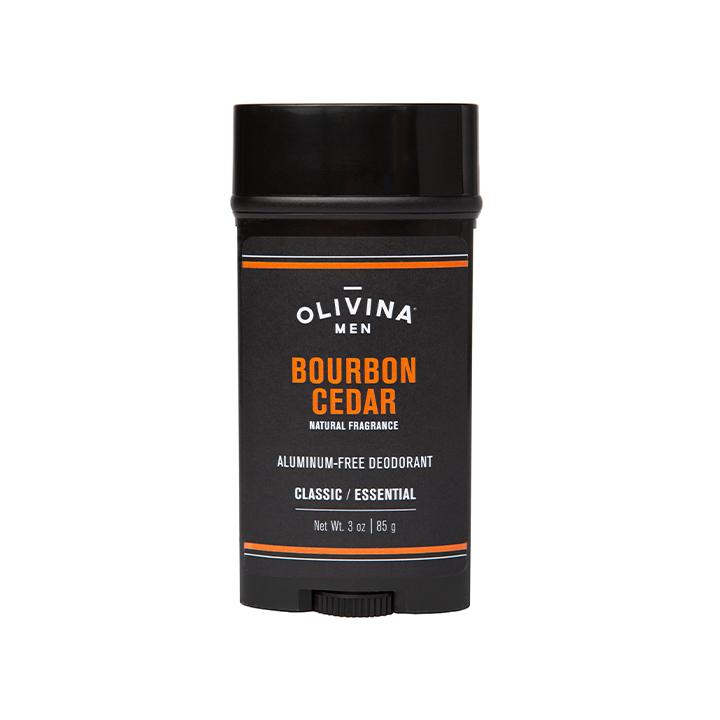 24-Hour Deodorant - Bourbon Cedar Olivina Men Aluminum-Free Deodorant Bourbon Cedar