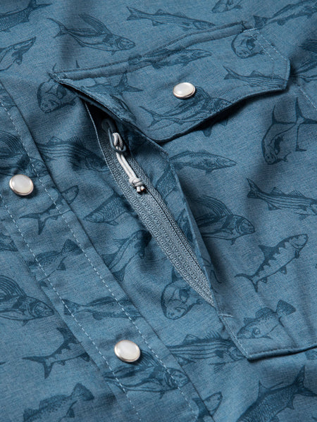 Brrr Performance Short Sleeve Button Down - Bering Sea