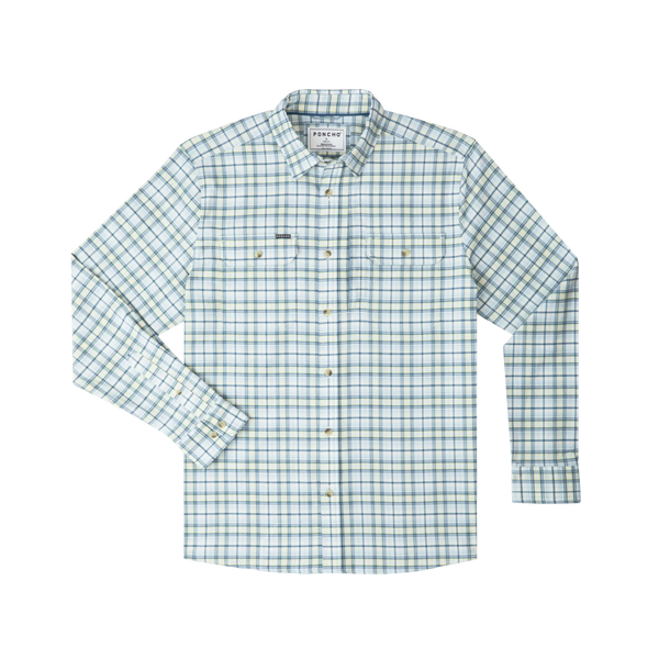 The Bar Harbor Original Flannel Shirt - Blue and Yellow Plaid
