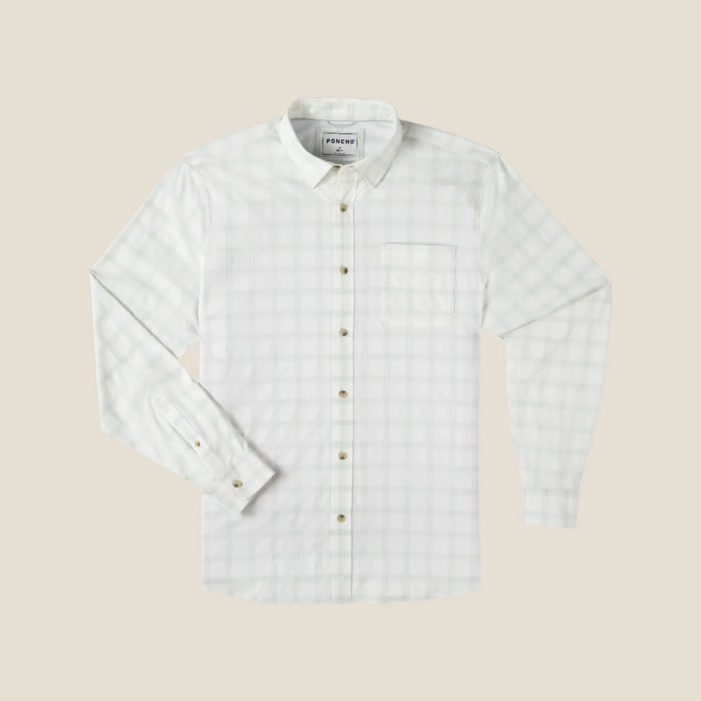 The St. Simons Ultra-Lite Long Sleeve - Pale Green Plaid The St. Simons Ultra-Lite Long Sleeve - Pale Green Plaid