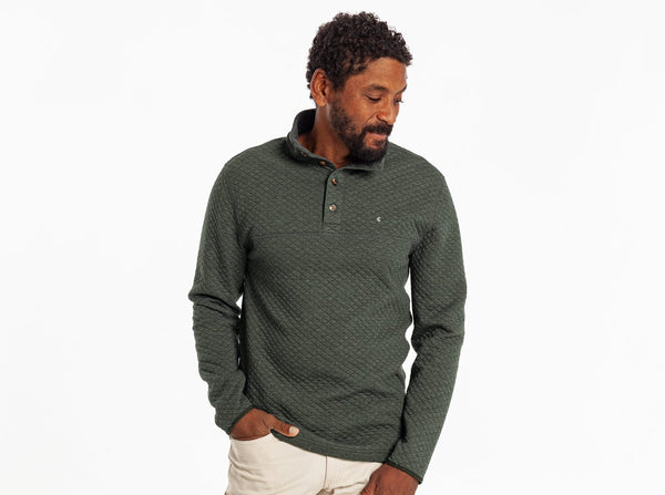 Quilted Pullover - Heather Ivy