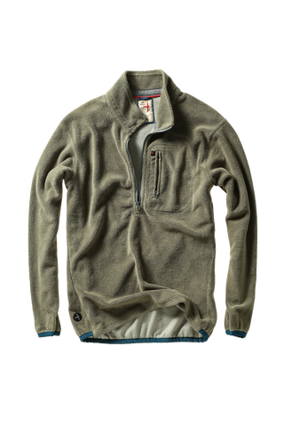 Sheared Fleece Half-Zip - Olive Fade