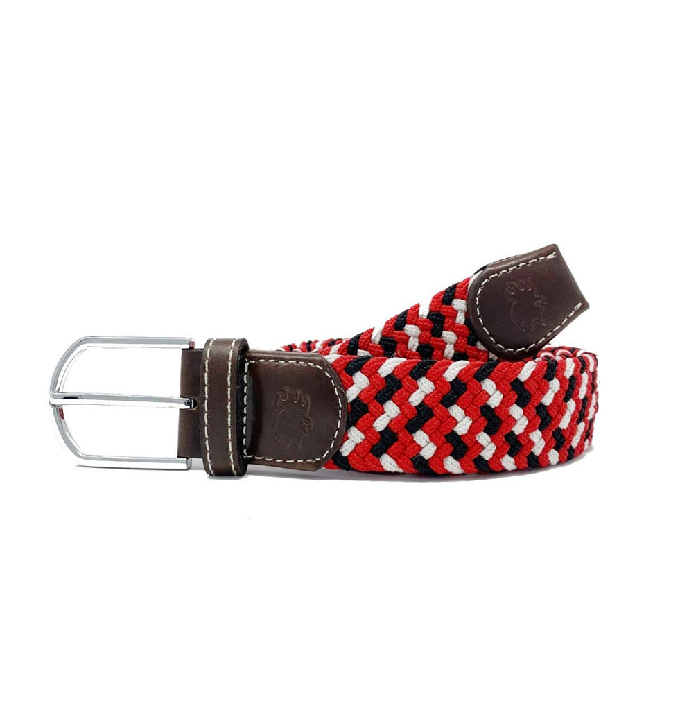 The Sea Island Tri-Color Woven Stretch Belt The Sea Island Tri-Color Woven Stretch Belt