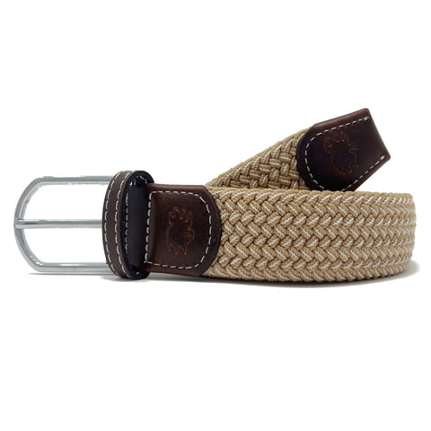 The Sanibel Two Toned Woven Stretch Belt