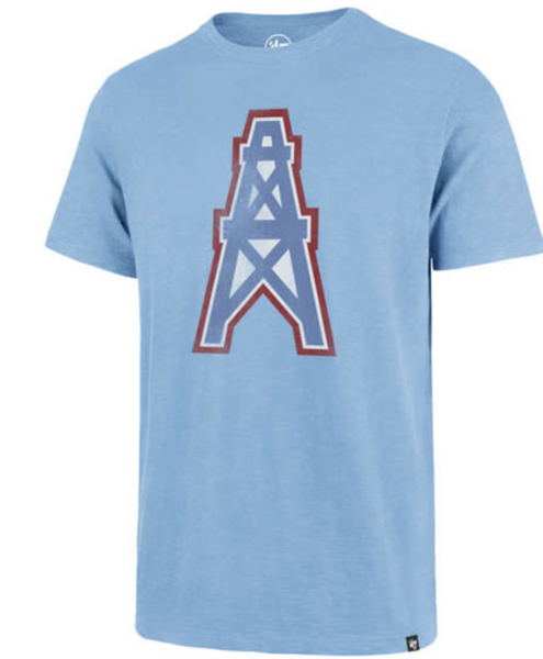 Houston Oilers NFL Historic Grit Scrum Tee - Carolina Blue