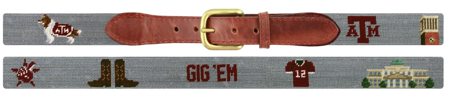 Texas A&M Life Needlepoint Belt Texas A&M Life Needlepoint Belt