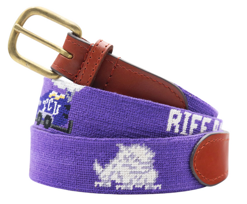 TCU Life Needlepoint Belt