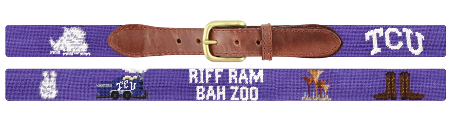 TCU Life Needlepoint Belt TCU Life Needlepoint Belt