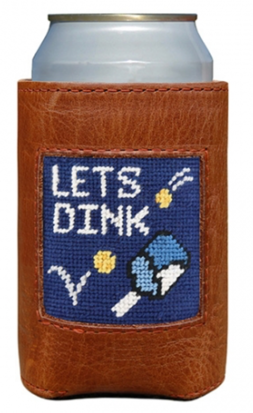 Let's Dink Needlepoint Can Cooler Let