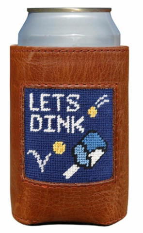 Let's Dink Needlepoint Can Cooler