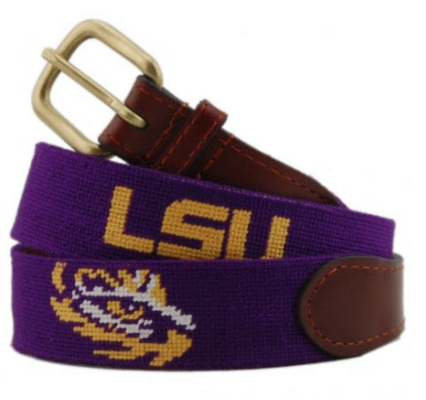 LSU Needlepoint Children's Belt