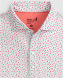 Chili Pepper Printed Performance Polo - Sun Kissed