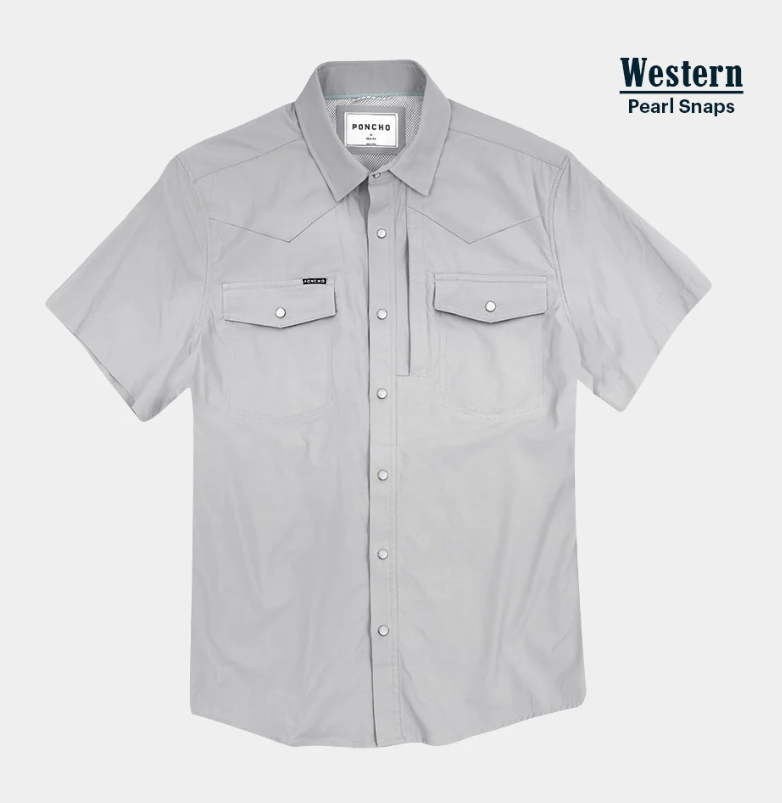 The Laredo Western Short Sleeve - Grey The Laredo Western Short Sleeve - Grey