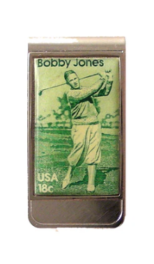 1981 Bobby Jones Postage Stamp Money Clip 1981 Bobby Jones Postage Stamp Money Clip