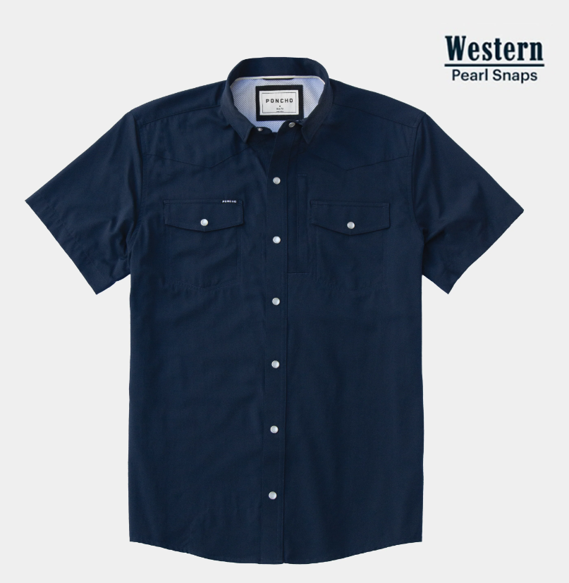 The Del Mar Western Short Sleeve - Navy The Del Mar Western Short Sleeve - Navy