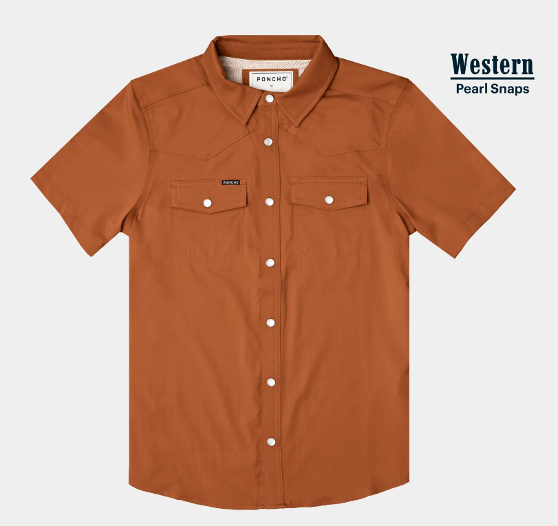 Youth The Spur Western Short Sleeve - Burnt Orange Youth The Spur Western Short Sleeve - Burnt Orange