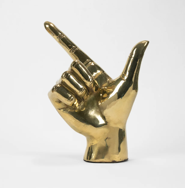 Guns Up Brass Sculptural Object Guns Up Brass Sculptural Object