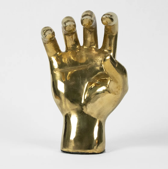 Sic 'Em Brass Sculptural Object Sic