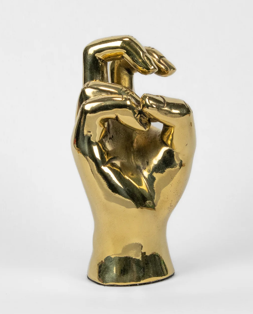 Horned Frog Brass Sculptural Object Horned Frog Brass Sculptural Object
