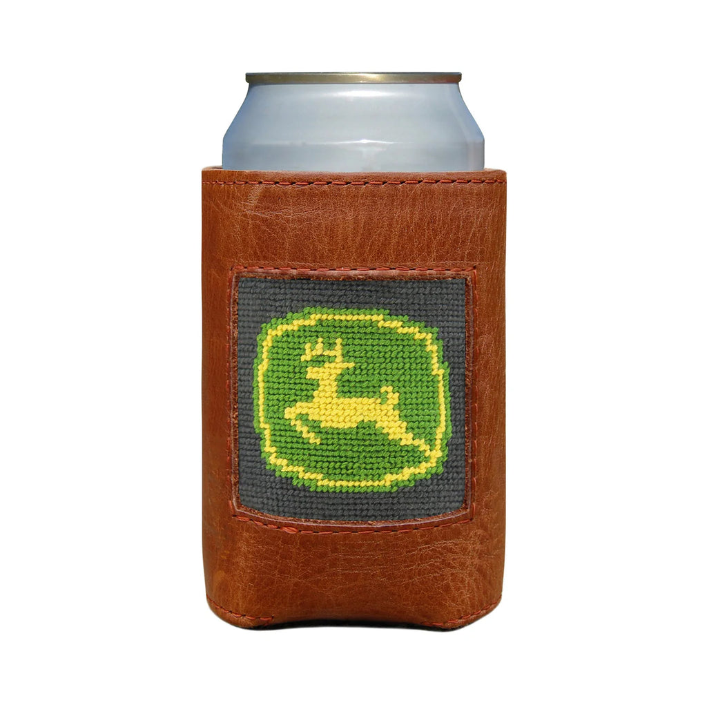 John Deere Needlepoint Can Cooler - Charcoal John Deere Needlepoint Can Cooler - Charcoal