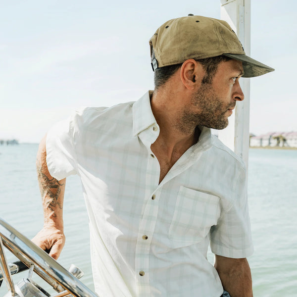The Amelia Ultra-Lite Short Sleeve - Pale Green Plaid