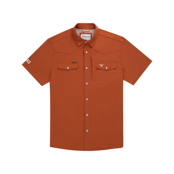 The Bertha Western Short Sleeve - Burnt Orange UT Logo